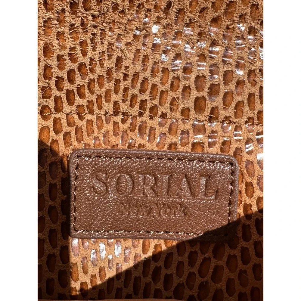 SORIAL New York Snakeskin‎ Embossed Leather Clutch Envelope Bag Purse